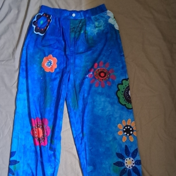 Misslook slouchy floral pants size large A-18 - Picture 1 of 5